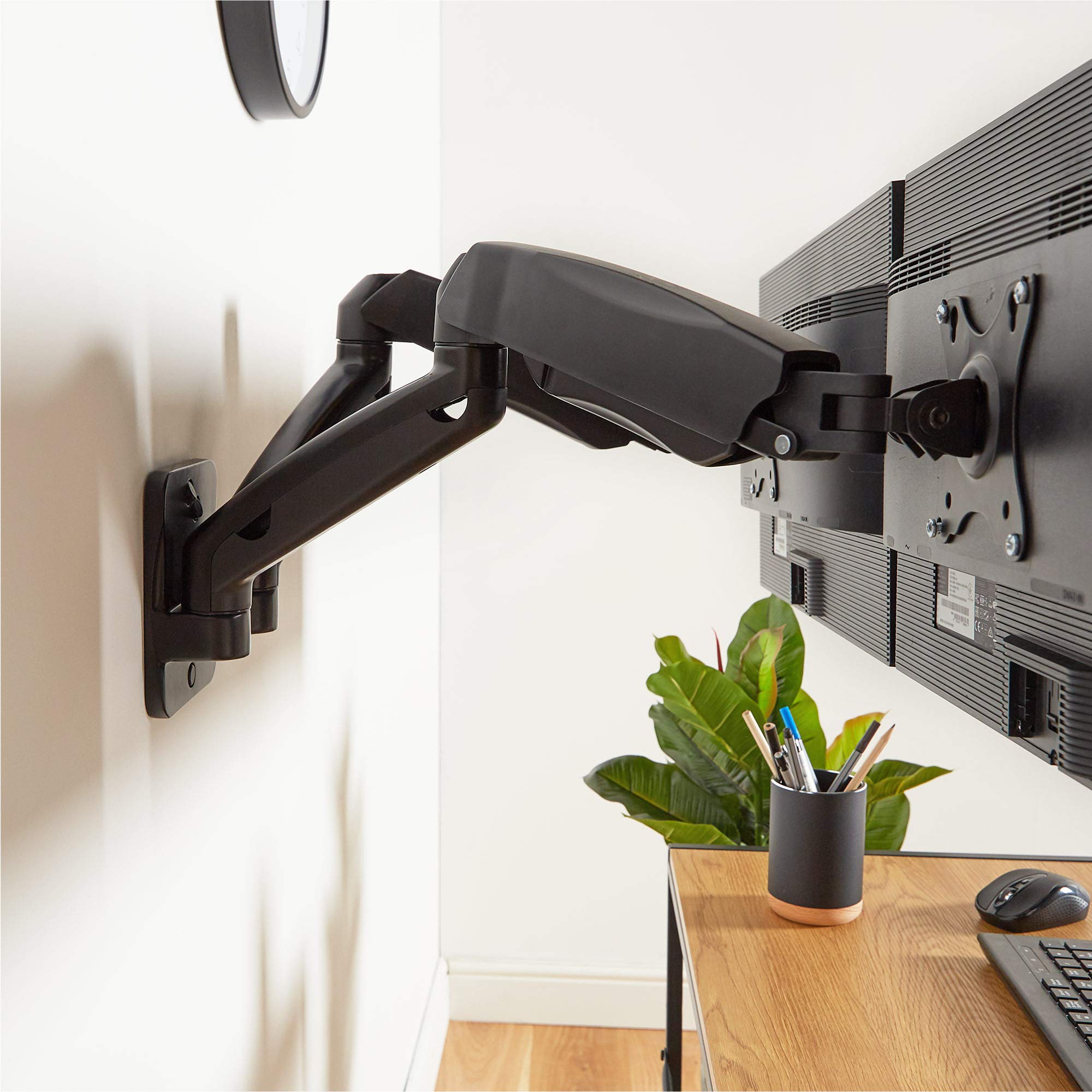 VonHaus Supporto parete doppio monitor 17-27 pollici VESA