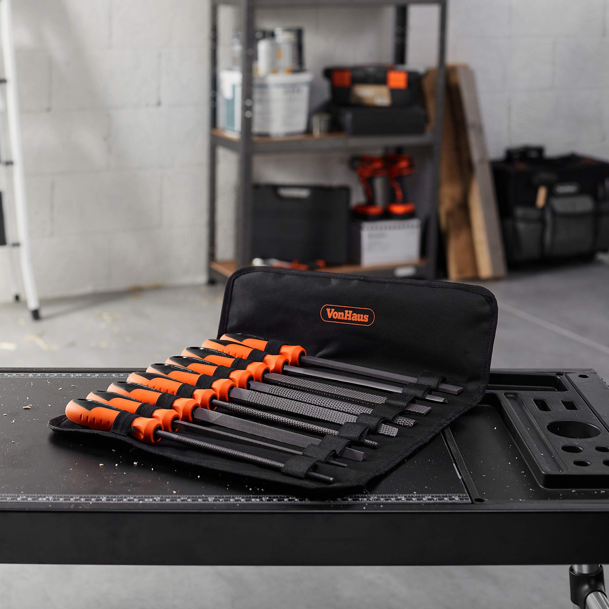 VonHaus set lime e raspe 9 pezzi manici morbidi