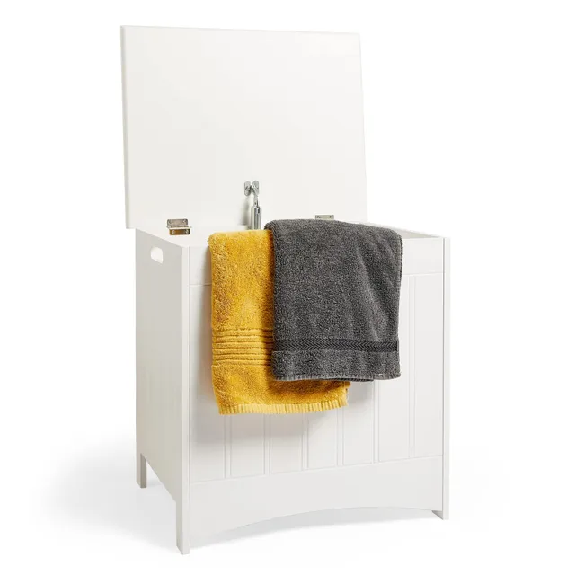 VonHaus Colonial cesto portabiancheria bianco MDF 51 cm