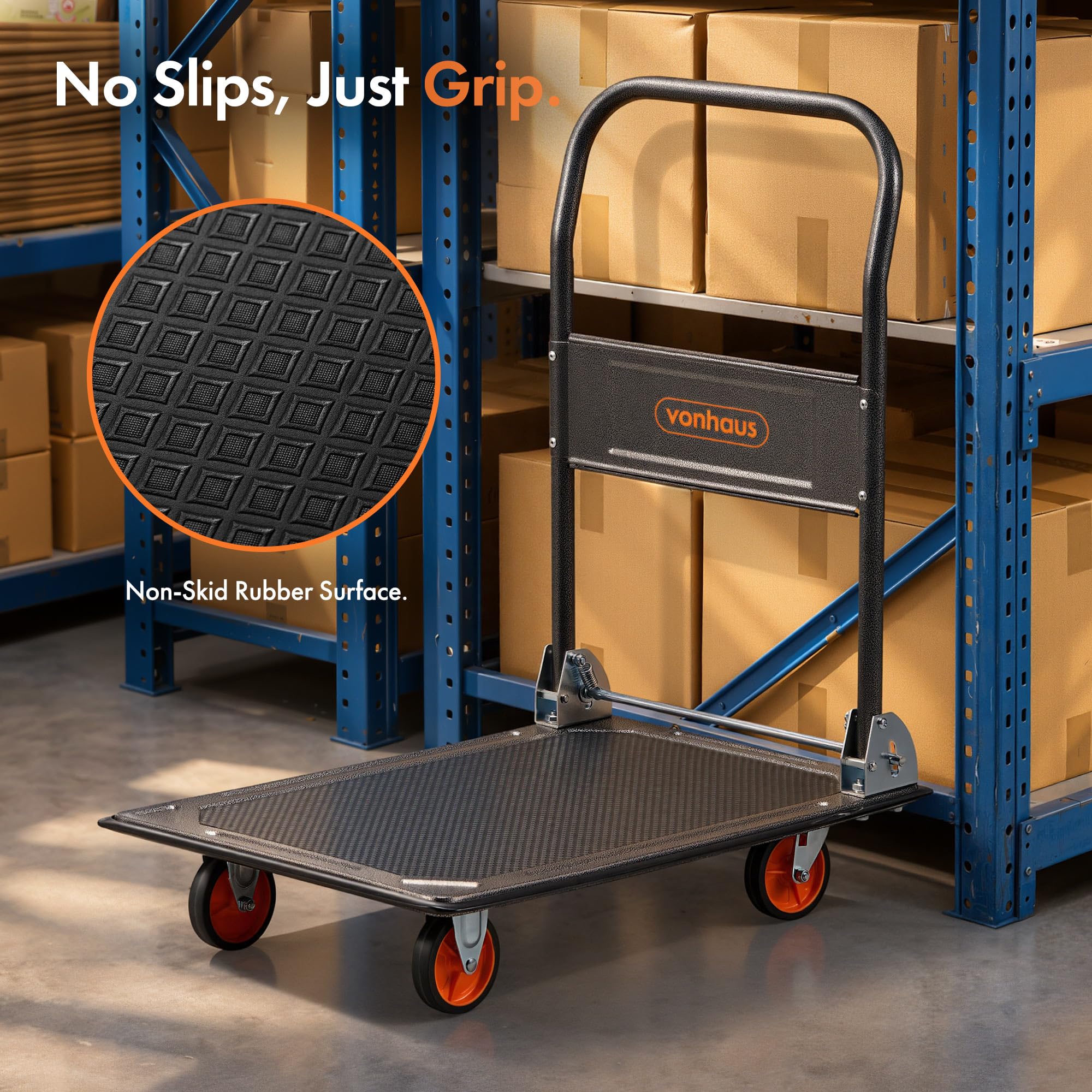 VonHaus Carrello Piattaforma 150 kg trasporto