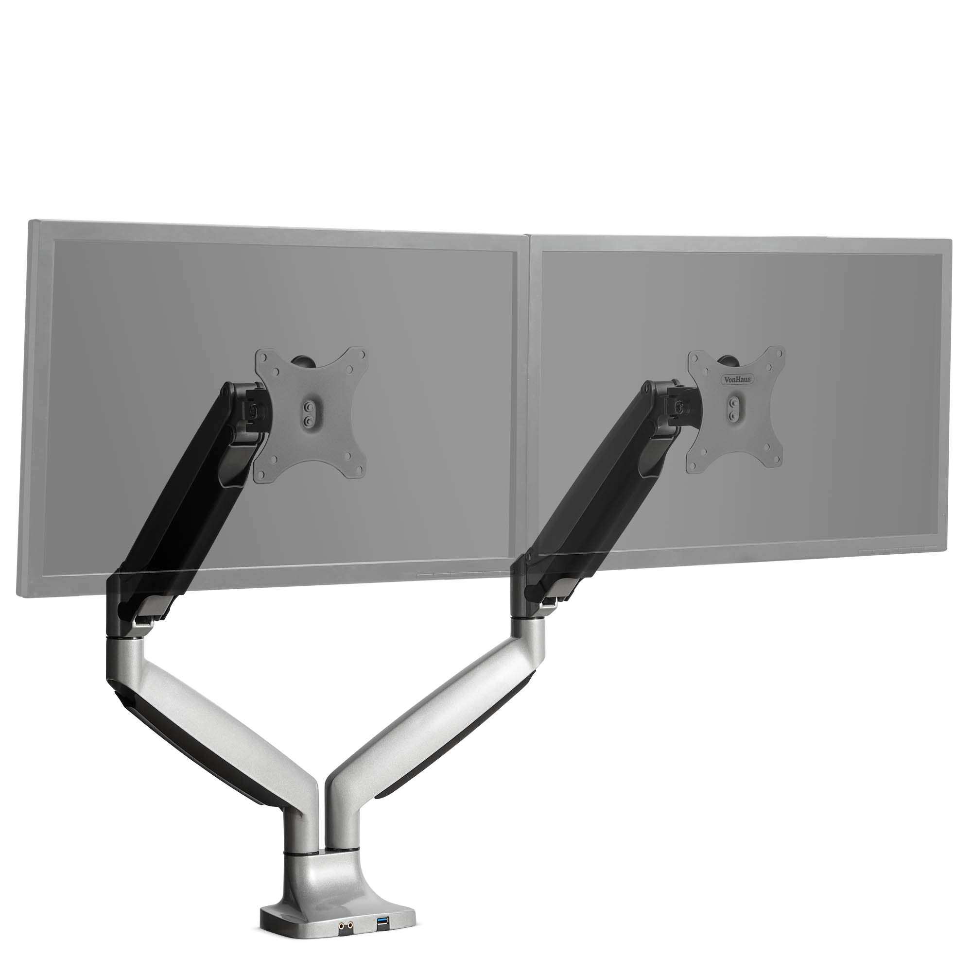 VonHaus braccio doppio monitor 13-32 pollici molla a gas USB