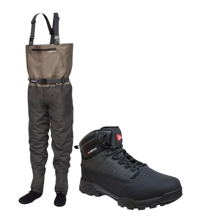 Greys Tail set waders traspiranti con stivali