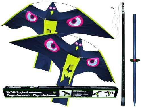 Ryom spaventapasseri asta 7 m con 2 aquiloni scaccia uccelli