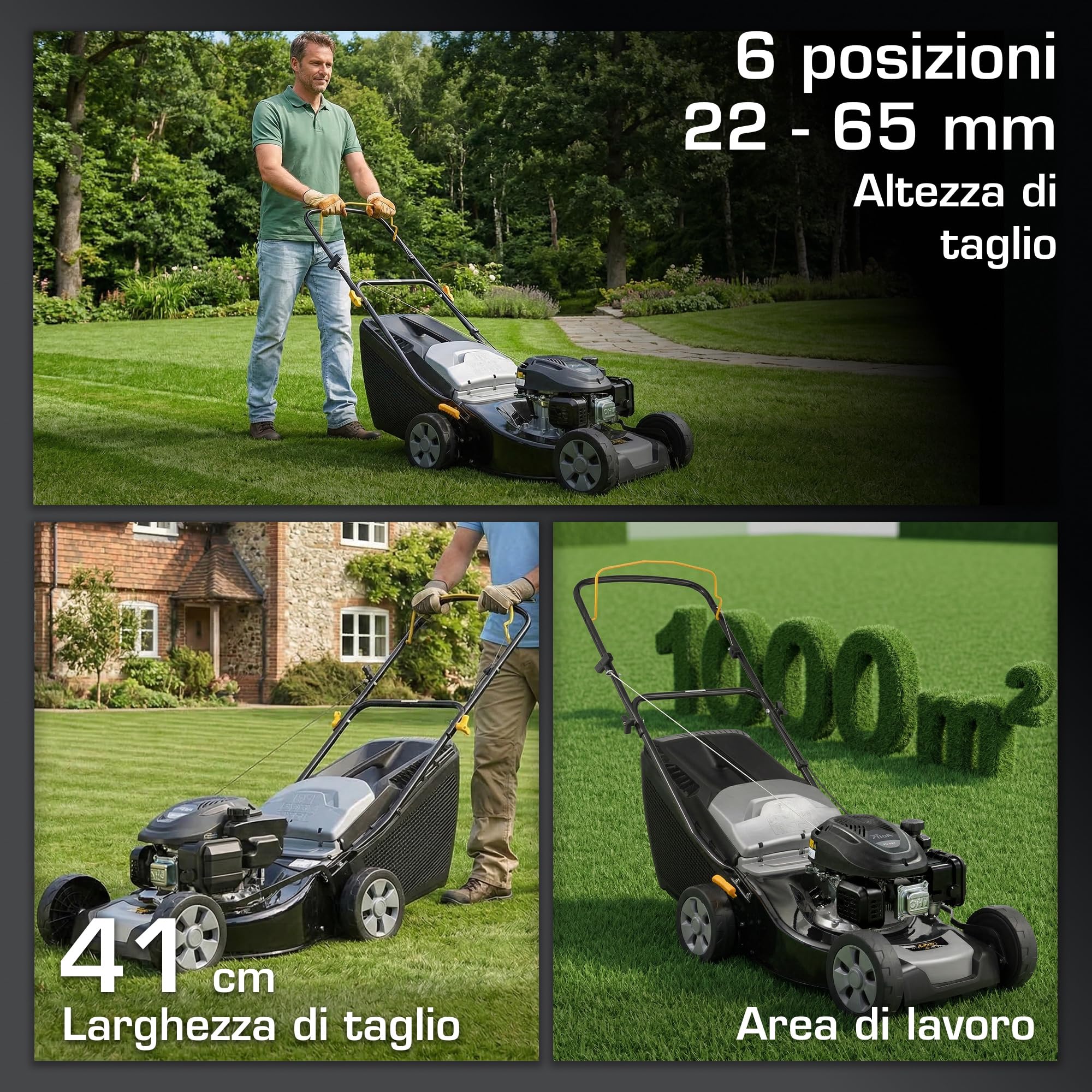 Alpina AL4 41 A Tagliaerba a Scoppio 41 cm per Prati fino a 1000 m²