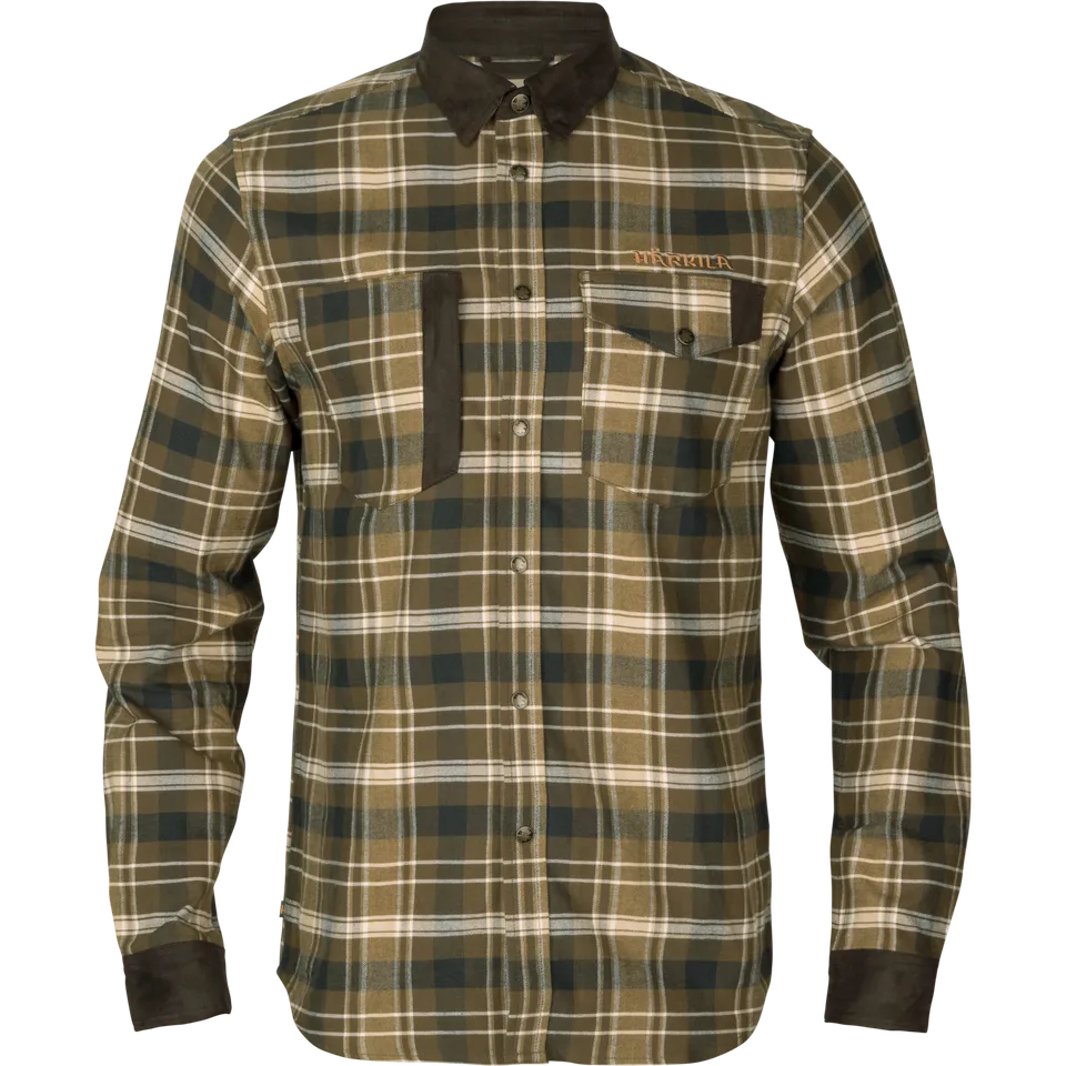 Härkila Aivak L/S camicia caccia uomo antique bronze flanella