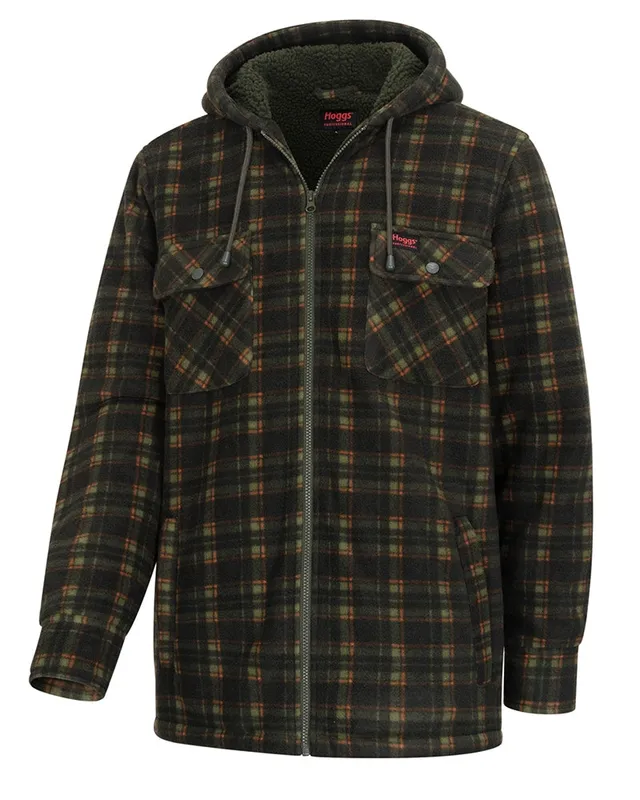 Hoggs of Fife Caithness giacca pile con cappuccio Green