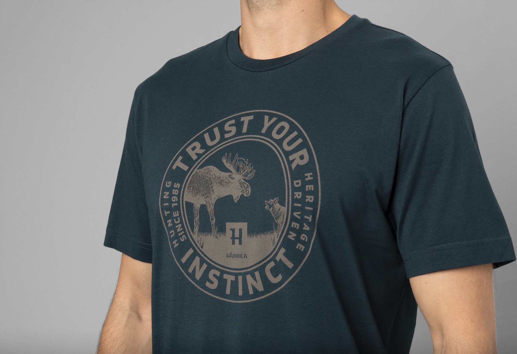 Härkila Moose T-shirt maglietta caccia blu navy