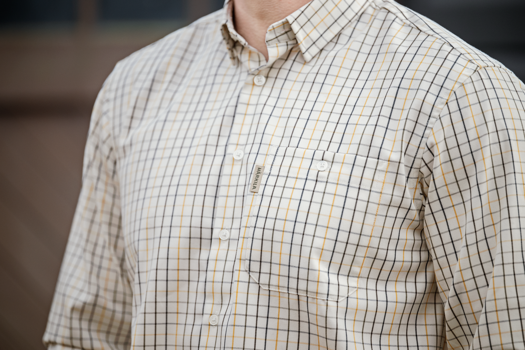 Härkila Haywood camicia caccia uomo lana gialla