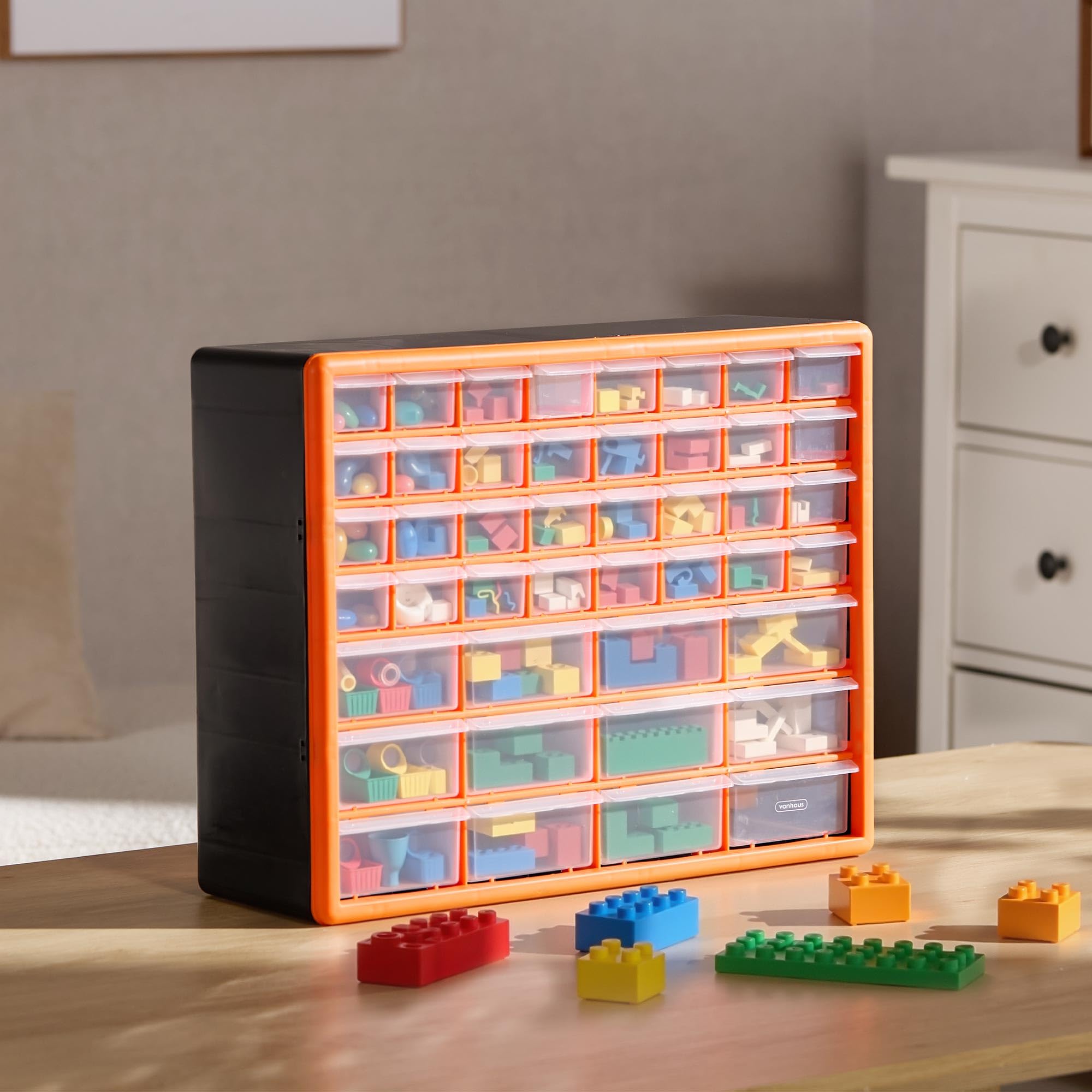 VonHaus Organizer 44 Cassettini Viti 50,5x16x39,5 cm Plastica