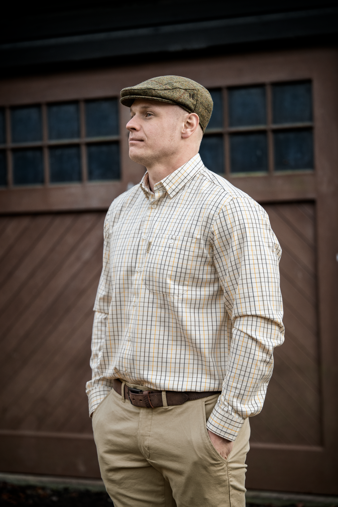 Härkila Haywood camicia caccia uomo lana gialla