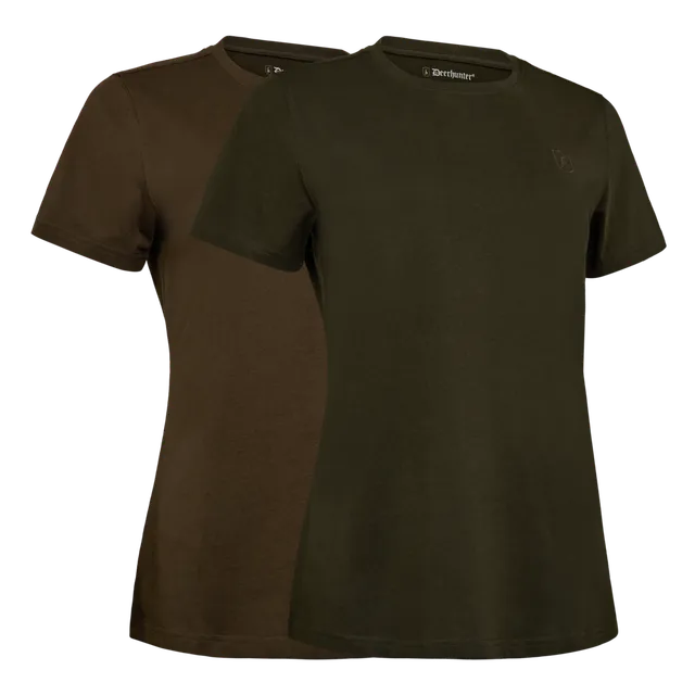 Deerhunter Lady T-shirt donna 2 pezzi verde Fallen Leaf