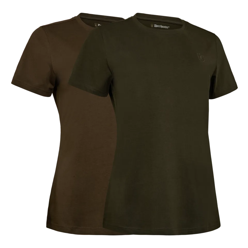 Deerhunter Lady T-shirt donna 2 pezzi verde Fallen Leaf