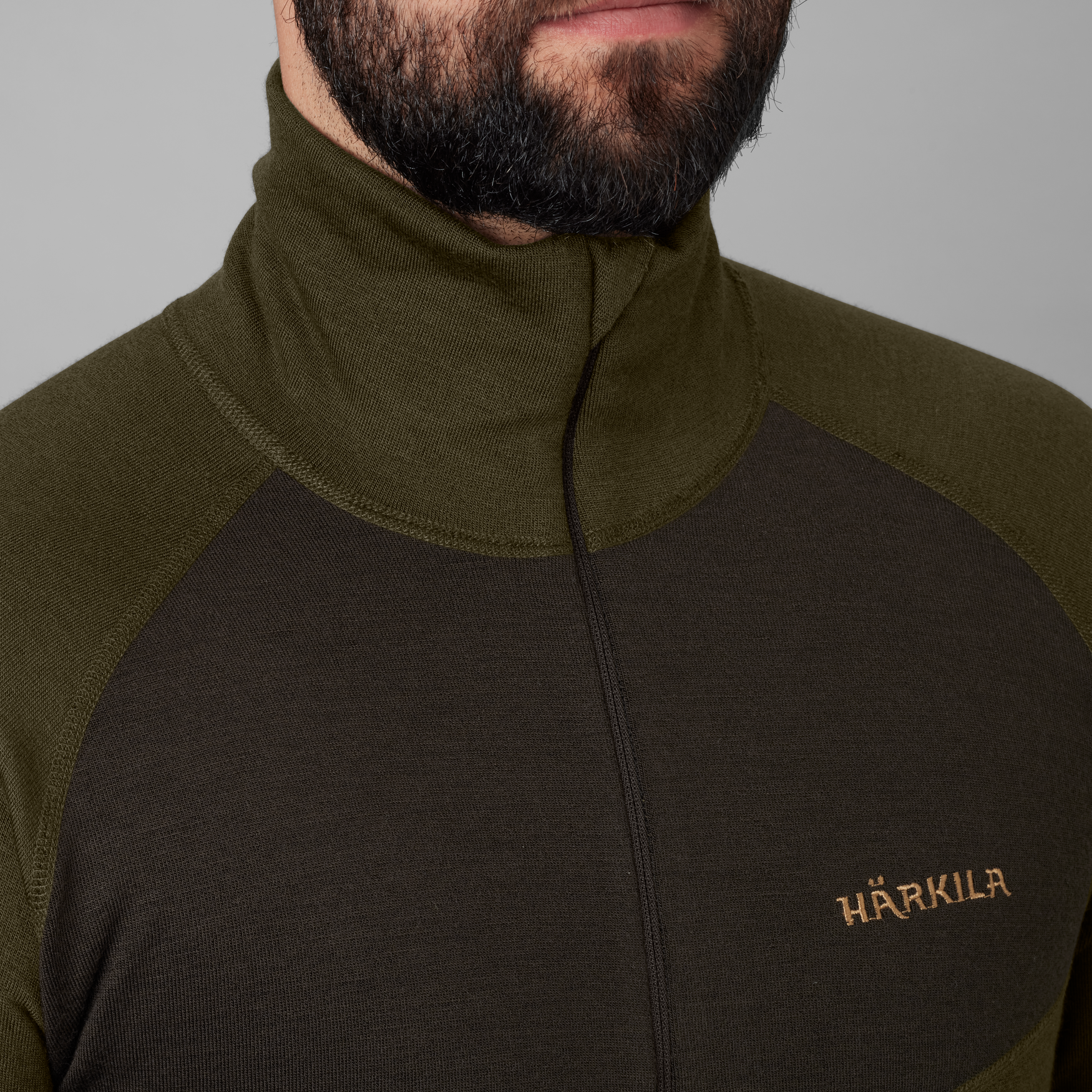 Härkila Base Warm Maglia Termica Lana Zip Collo