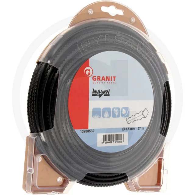 Filo decespugliatore 3,5 mm 27 m dentato nylon forte