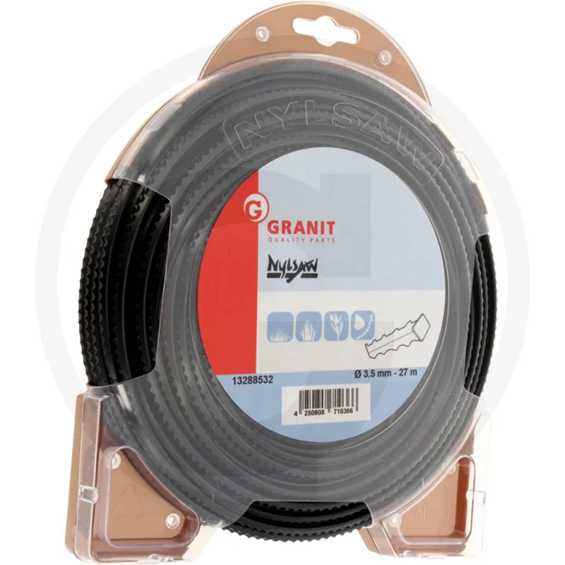 Filo decespugliatore 3,5 mm 27 m dentato nylon forte