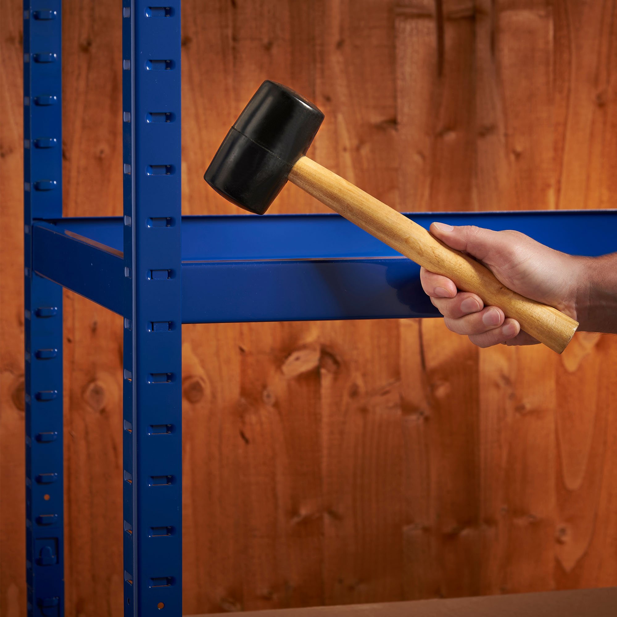 Vonhaus Martello in Gomma 450 g con Manico in Legno Testa 52 mm