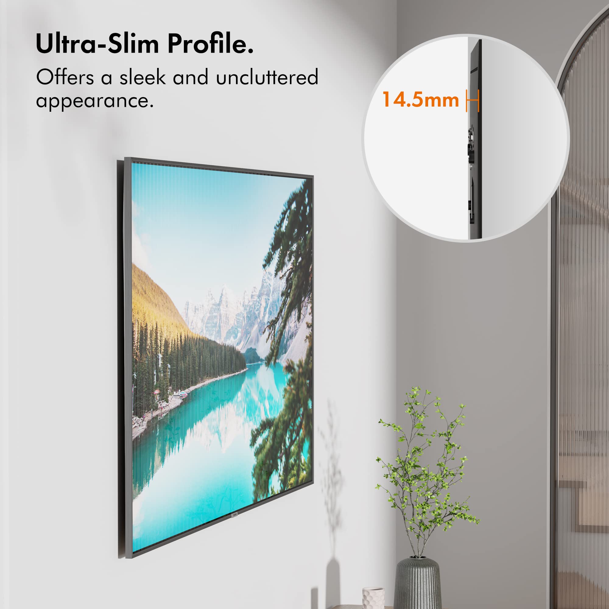 VonHaus Staffa TV Parete 37-70 Pollici 50 Kg Slim