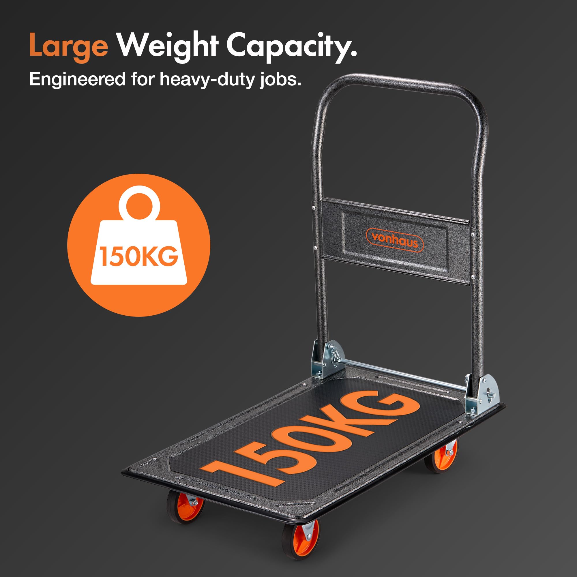 VonHaus Carrello Piattaforma 150 kg trasporto
