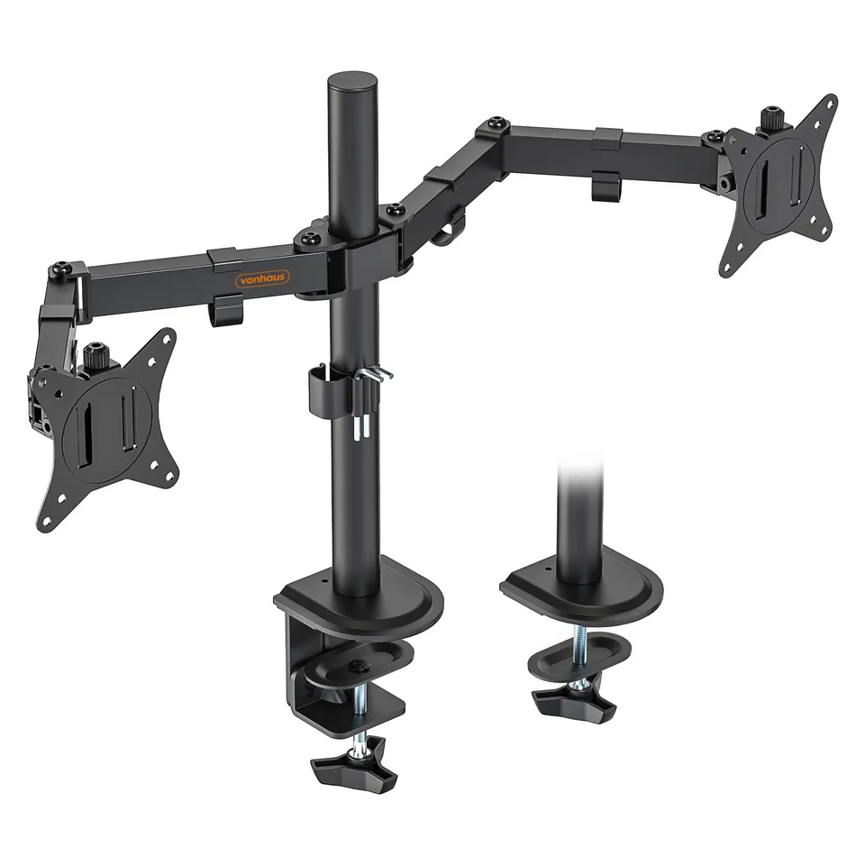 VonHaus Braccio Doppio Monitor 13-32" Regolabile VESA 75/100 Nero