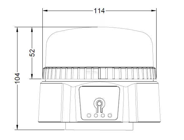 Lampeggiante LED magnetico ricaricabile telecomando arancio