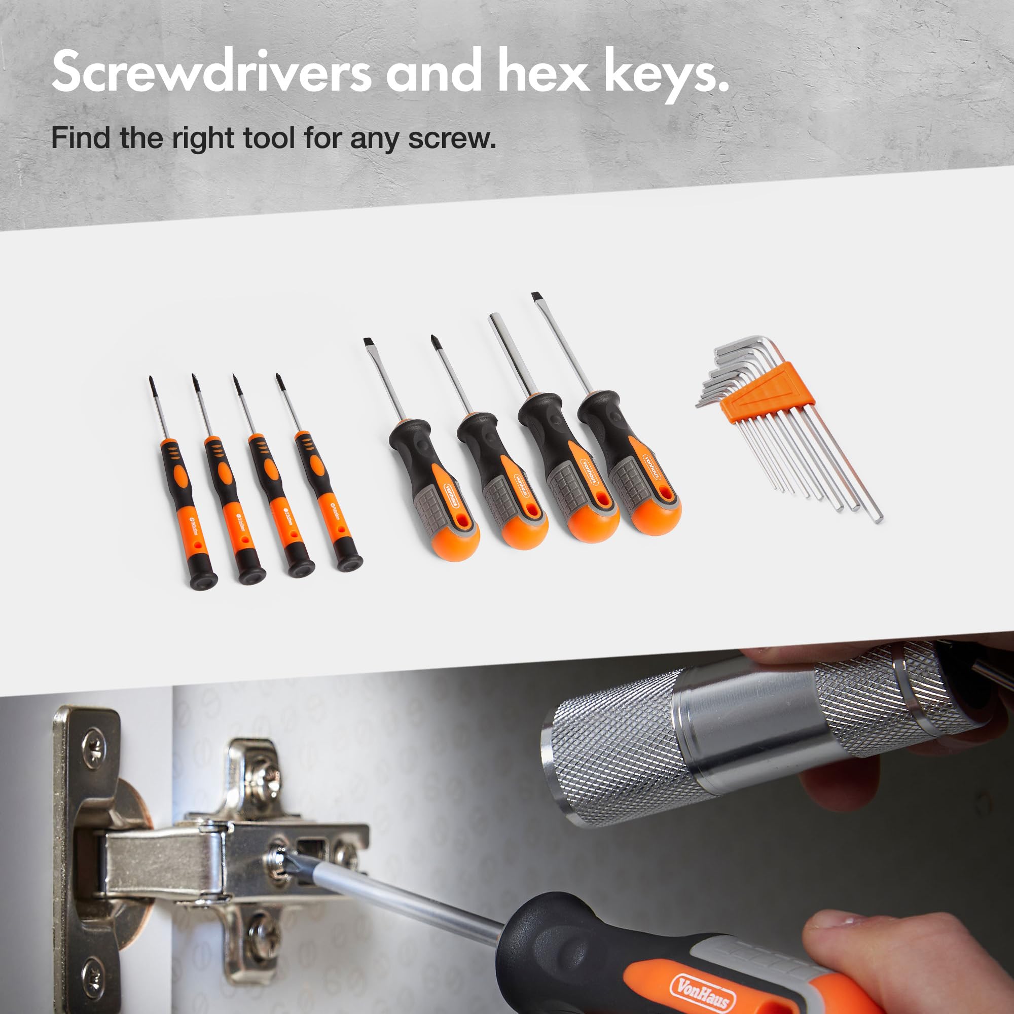 VonHaus Set Attrezzi Lavoro 256 Pezzi con Valigetta