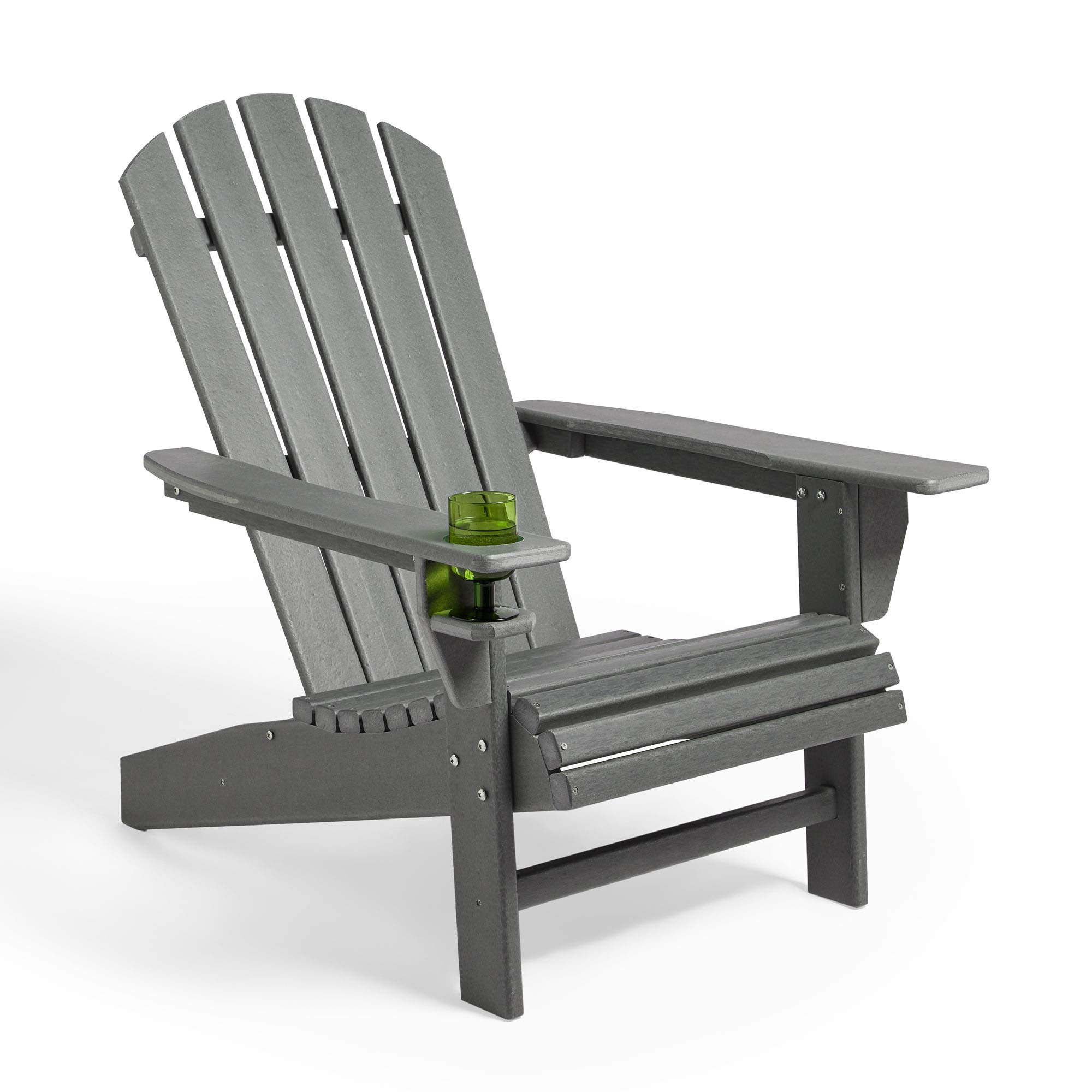 VonHaus Adirondack sedia da giardino plastica grigia