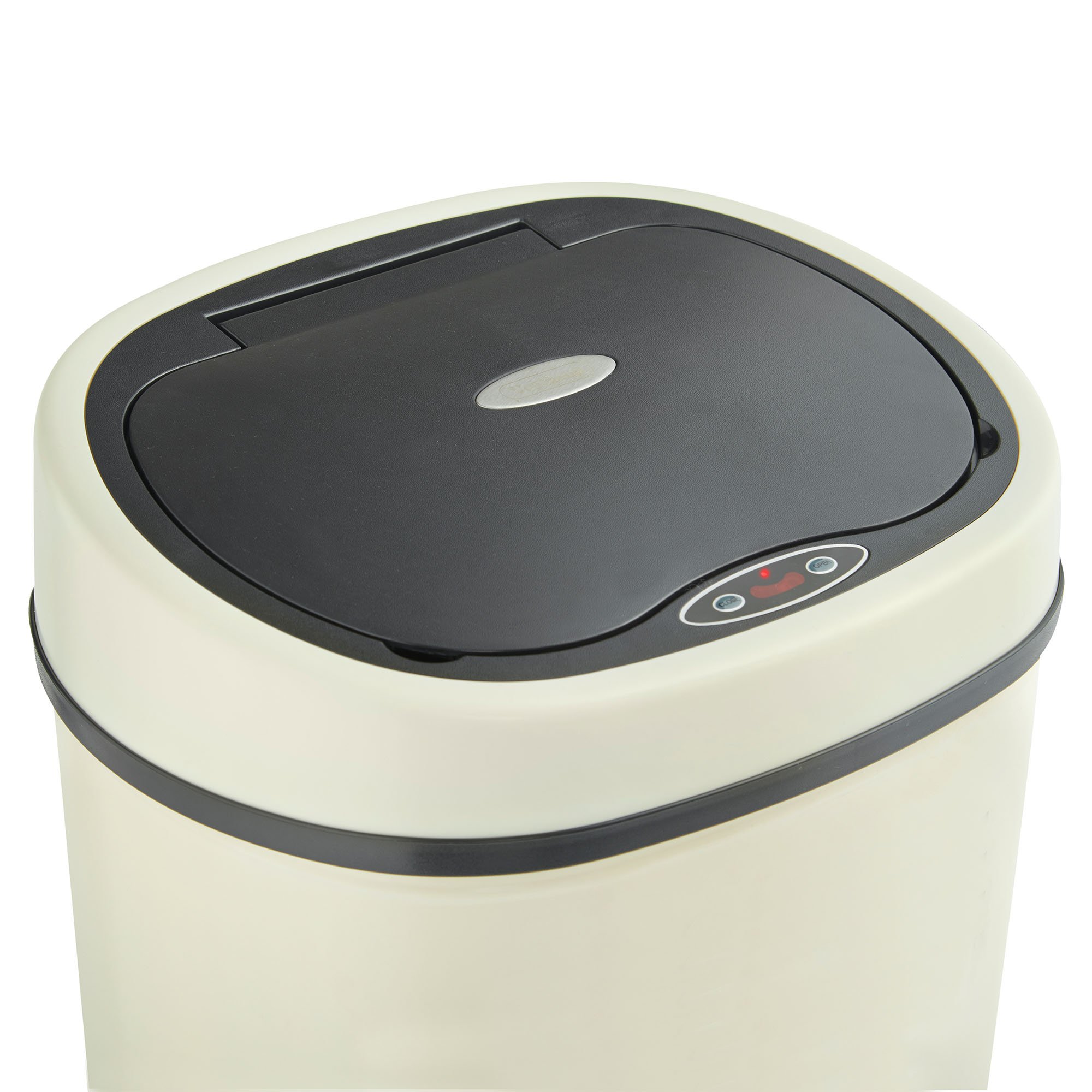 Vonhaus Pattumiera Automatica 50 Litri Crema Acciaio Inox