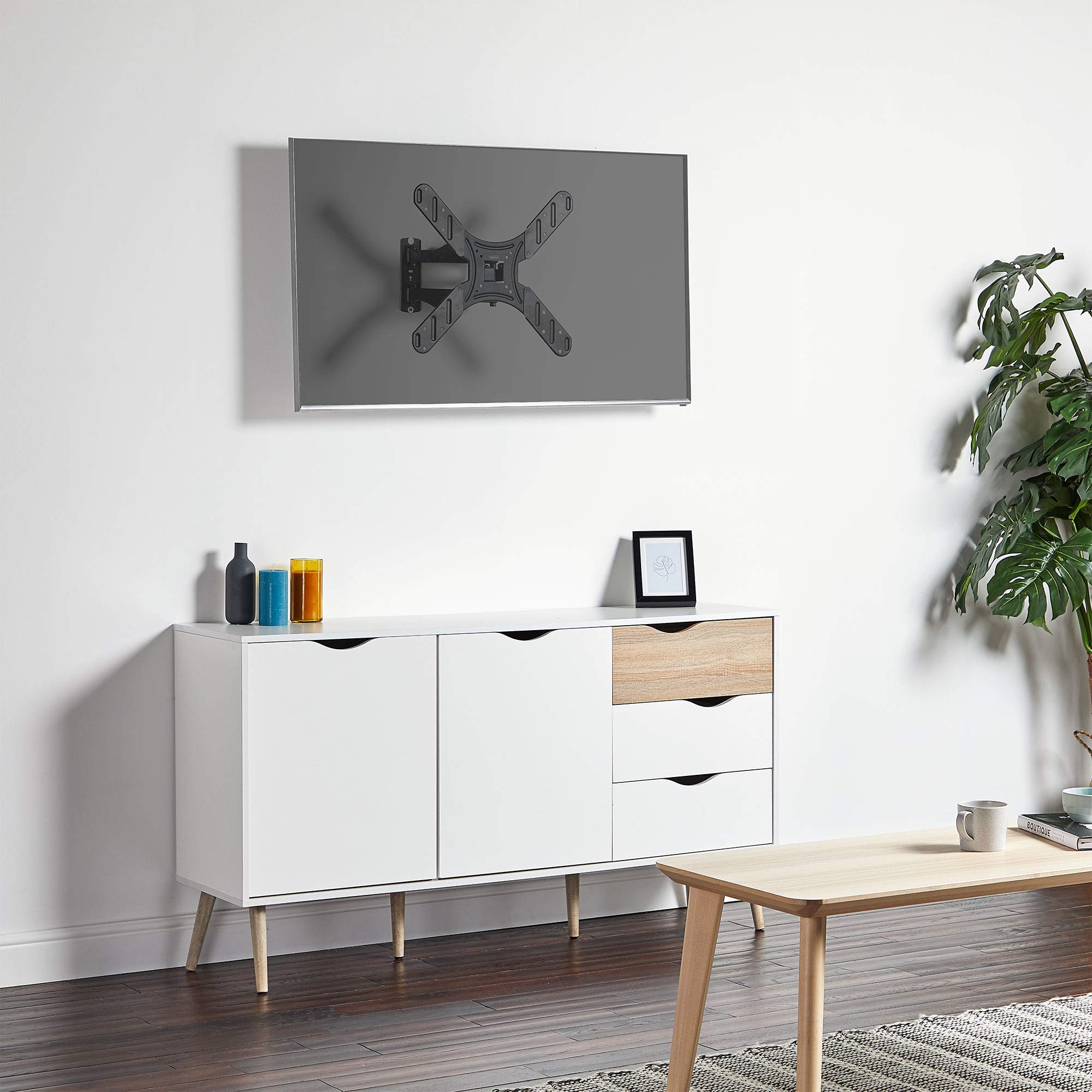 VonHaus Staffa TV Orientabile 20-50 Pollici Slim VESA 400