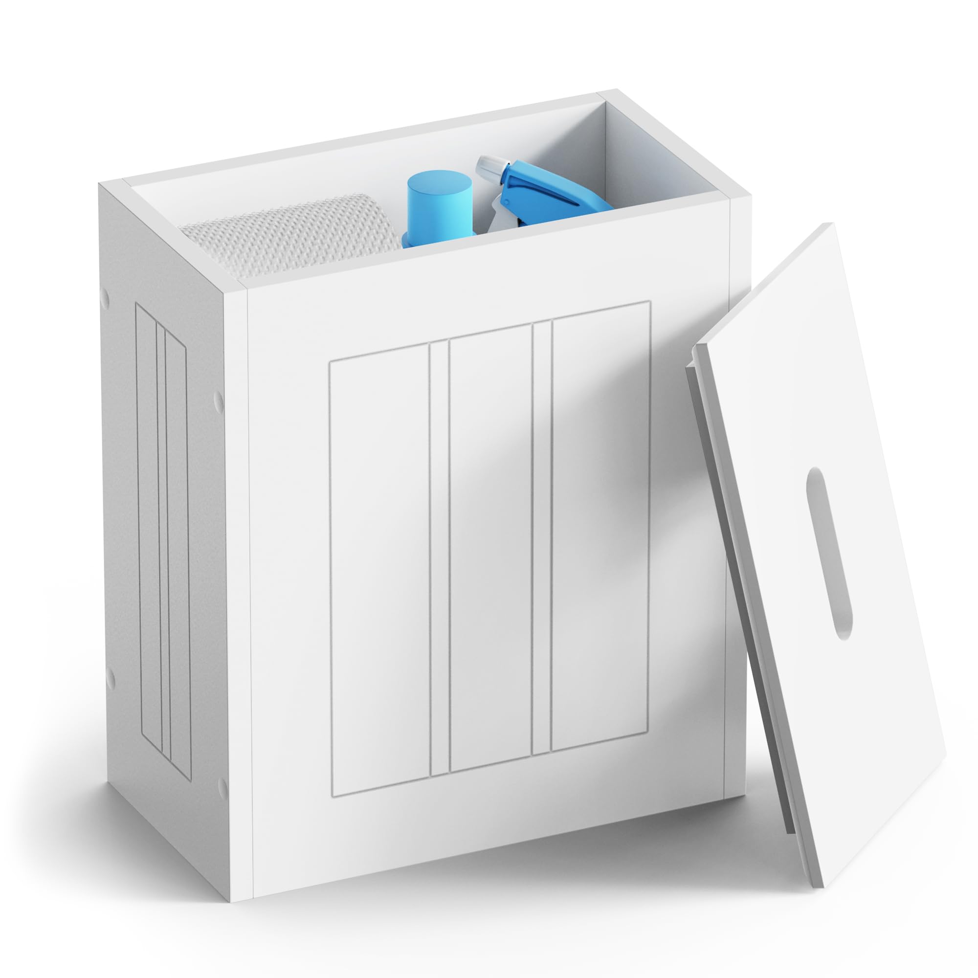 VonHaus Slim Mobile Bagno Bianco 30x17x35 cm Coloniale