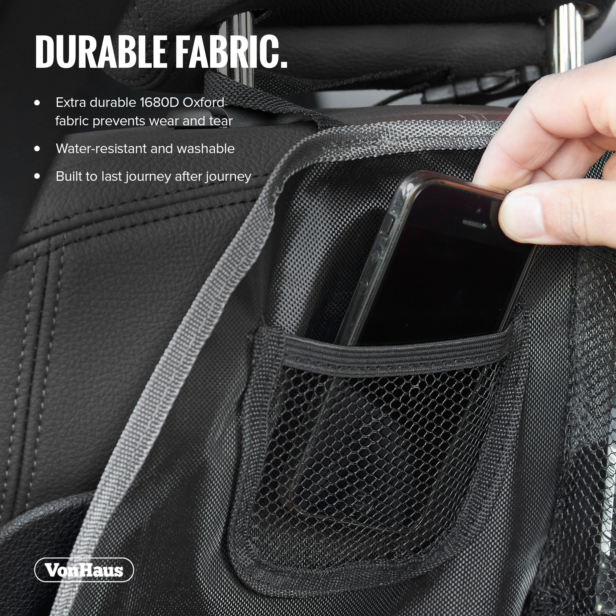 VonHaus Organizer Auto Sedile Posteriore 2 Pezzi Impermeabile