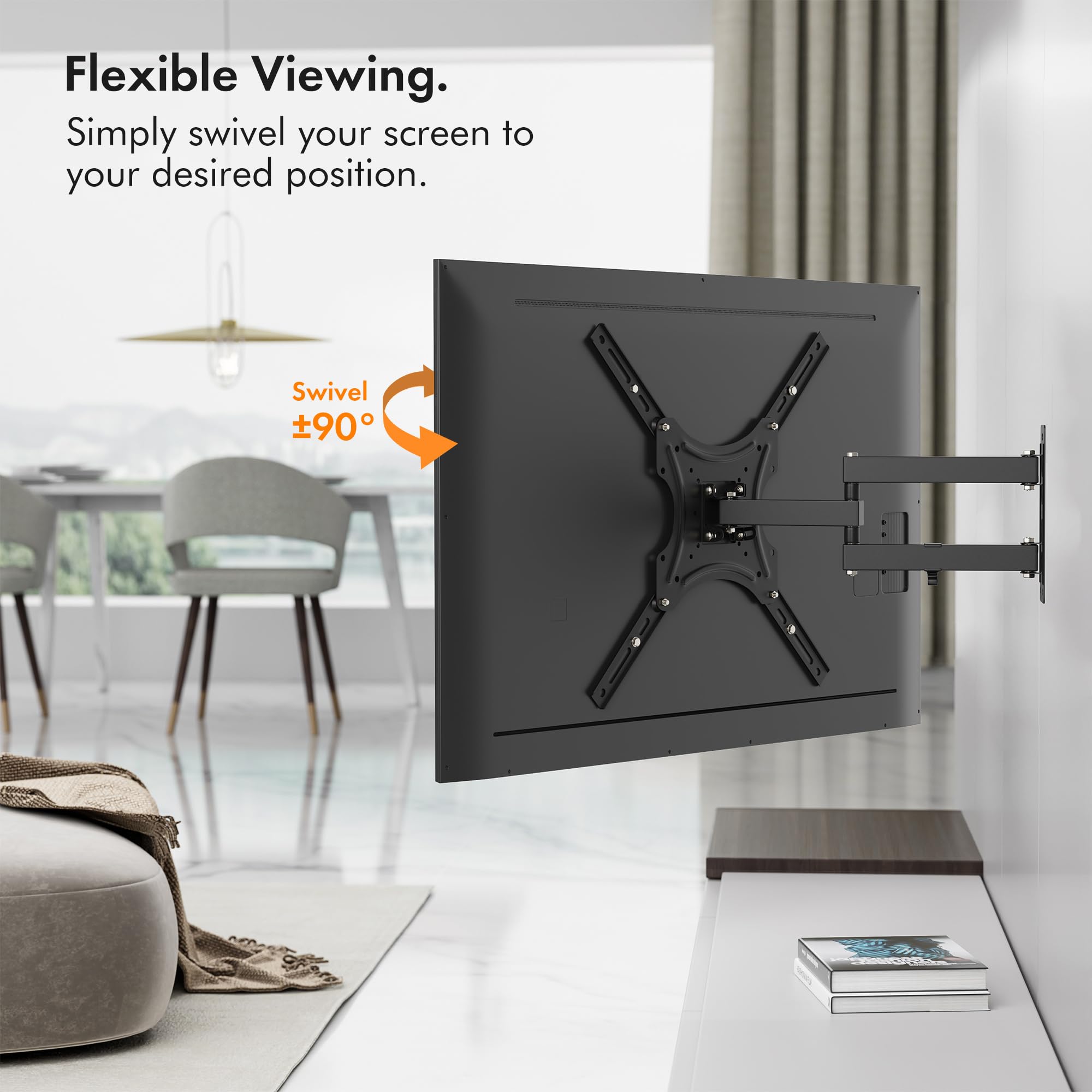 VonHaus Supporto Parete TV 23-55 Pollici 35 Kg Inclinabile
