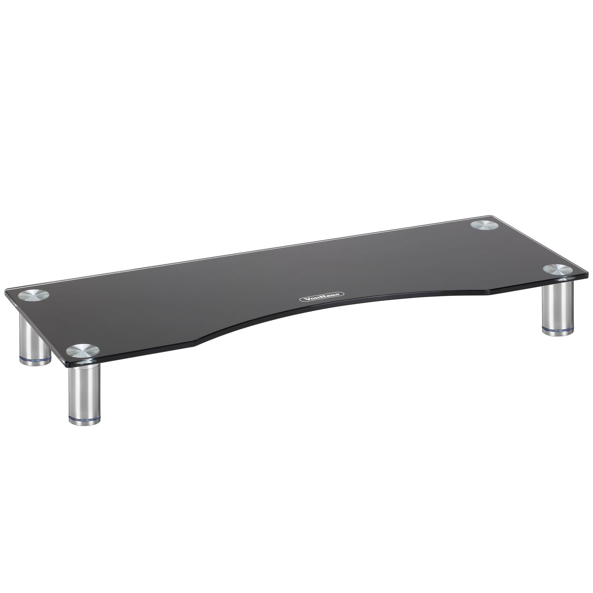VonHaus Supporto Monitor Vetro Rialzo 30 kg Trasparente