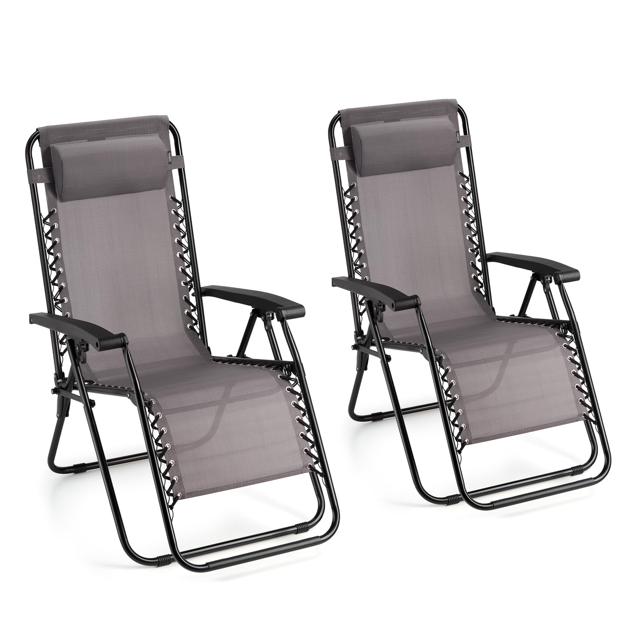 VonHaus Zero Gravity set 2 sdraio giardino textilene grigio