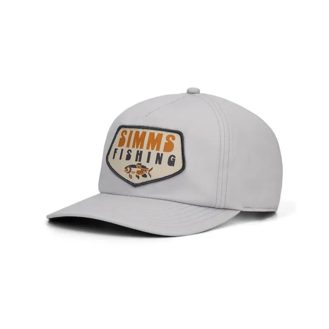 Simms Double Haul cappello trucker overcast abstract bass mesh