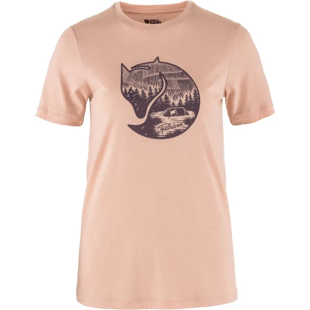 Fjällräven Abisko Wool Fox SS W t-shirt lana Chalk Rose-Port