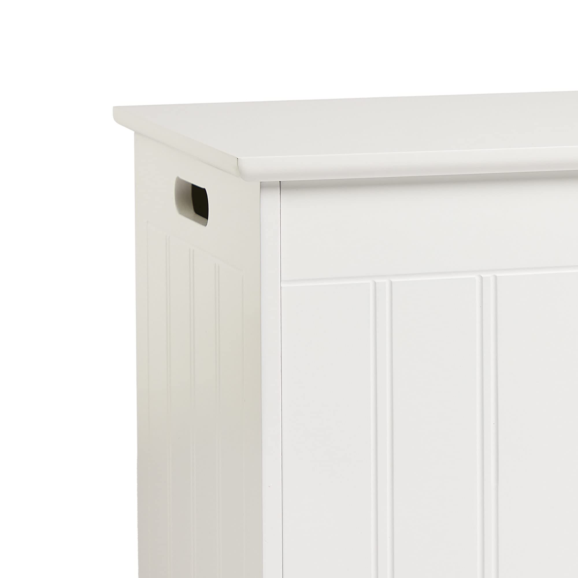VonHaus Colonial cesto portabiancheria bianco MDF 51 cm