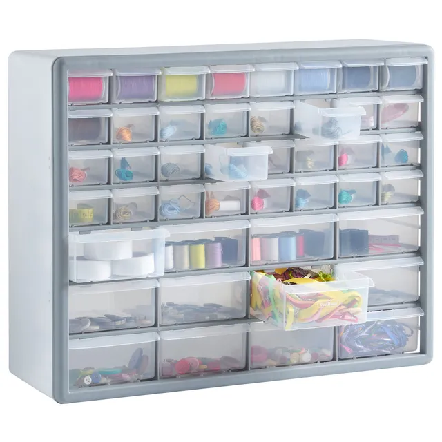 VonHaus Organizer 44 cassetti portaviti da parete grigio