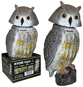 Ryom spaventapasseri gufo XL 40 cm occhi riflettenti