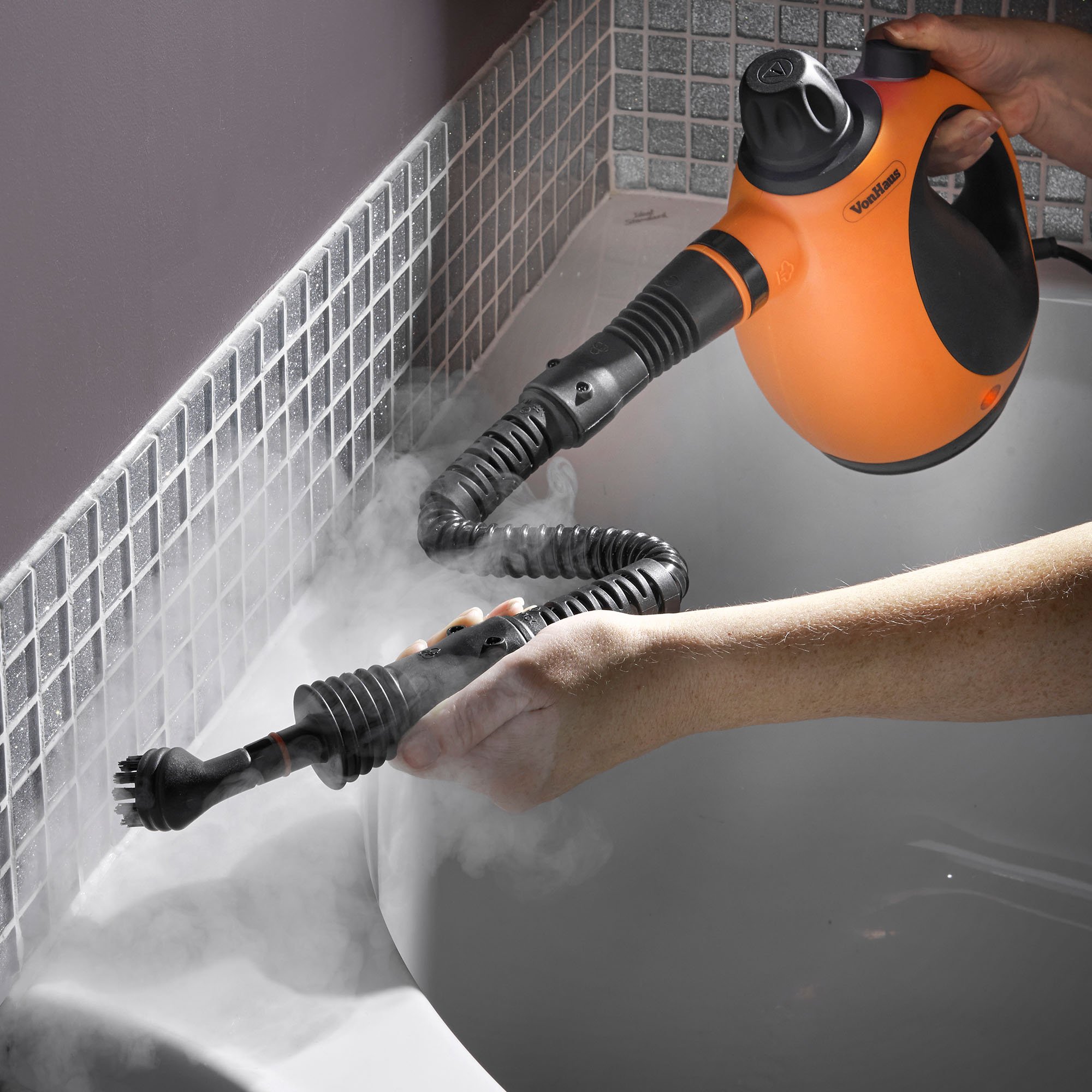 VonHaus 07/725 pulitore a vapore portatile 1050W nero