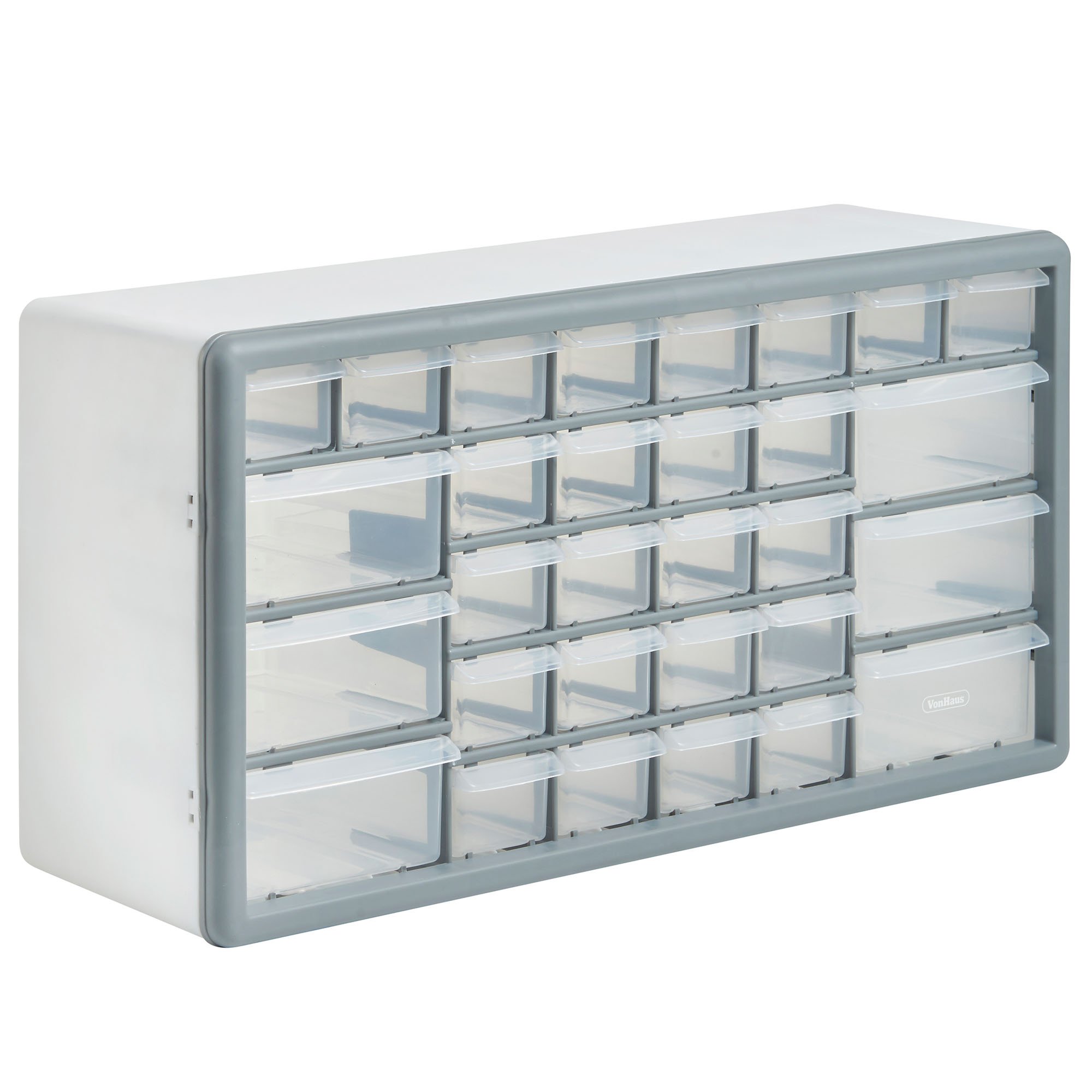 VonHaus Organizer 30 cassetti portaviti da parete grigio