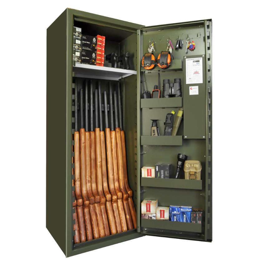 Scandinavian Safe SP88E armadio portafucili 9 posti verde