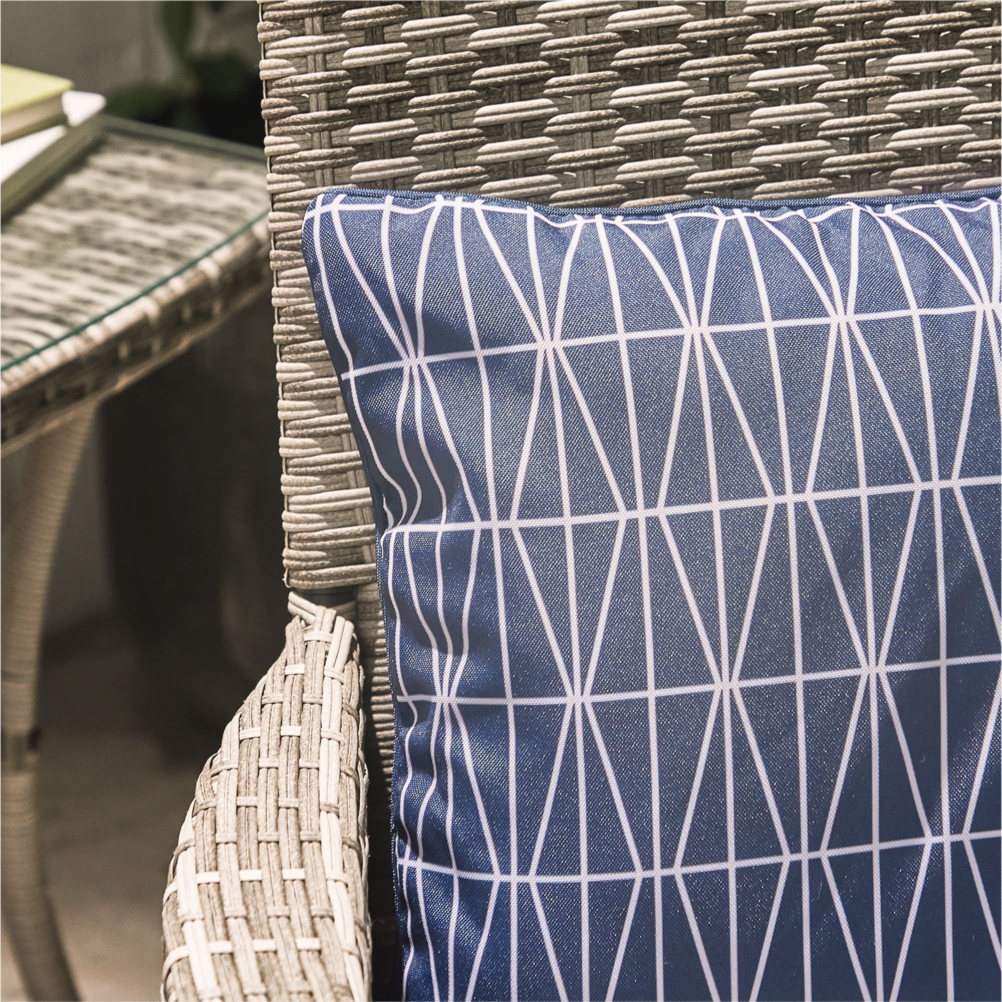 VonHaus Cuscini Giardino Blu 2 Pezzi Idrorepellenti