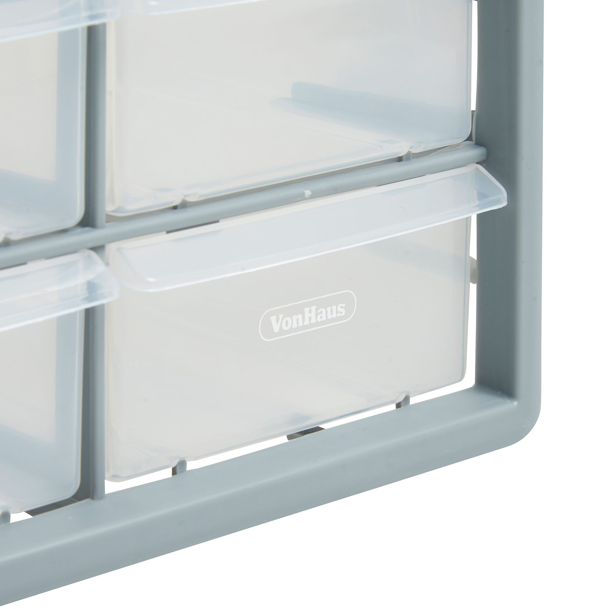 VonHaus Organizer 12 cassetti portaviti da parete grigio