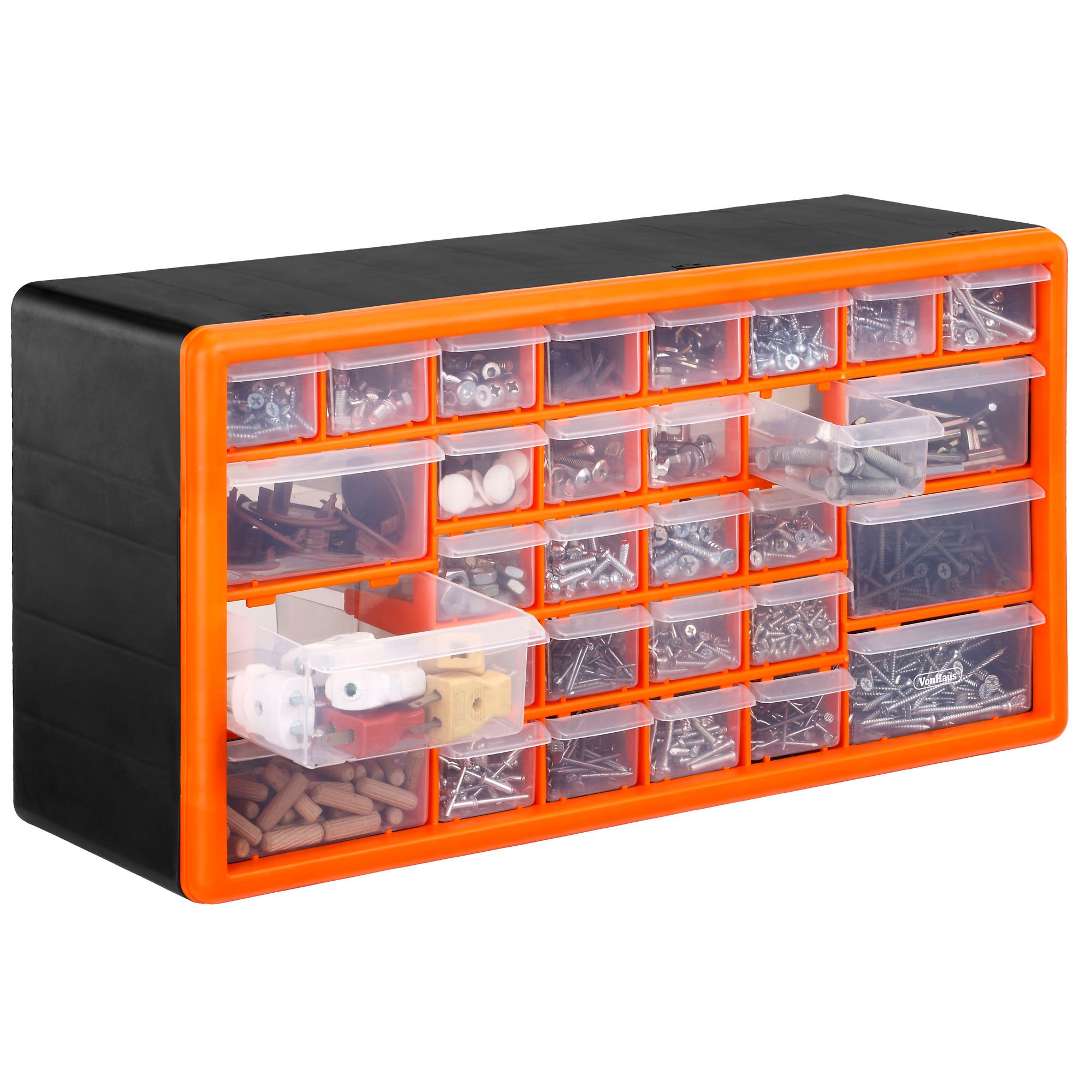 VonHaus Organizer 30 Cassettini Viti 50,5x16x25,6 cm Plastica