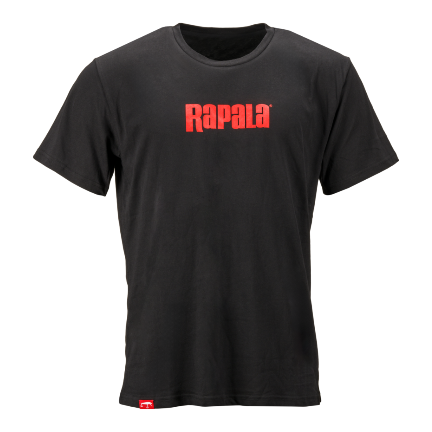 Rapala Black Red Logo t-shirt nera cotone 180 gsm