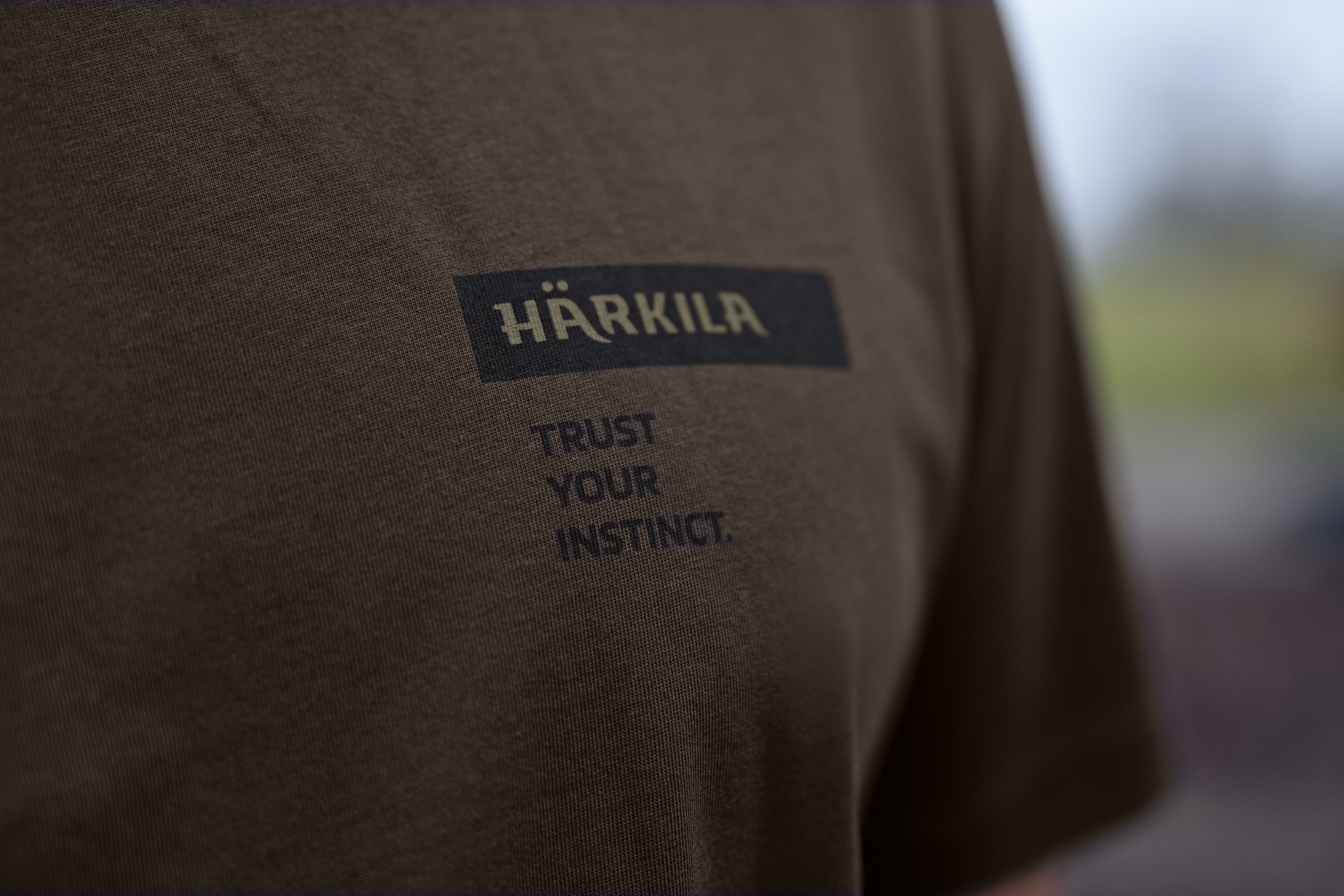Härkila Logo Brand S/S t-shirt maglietta shadow brown
