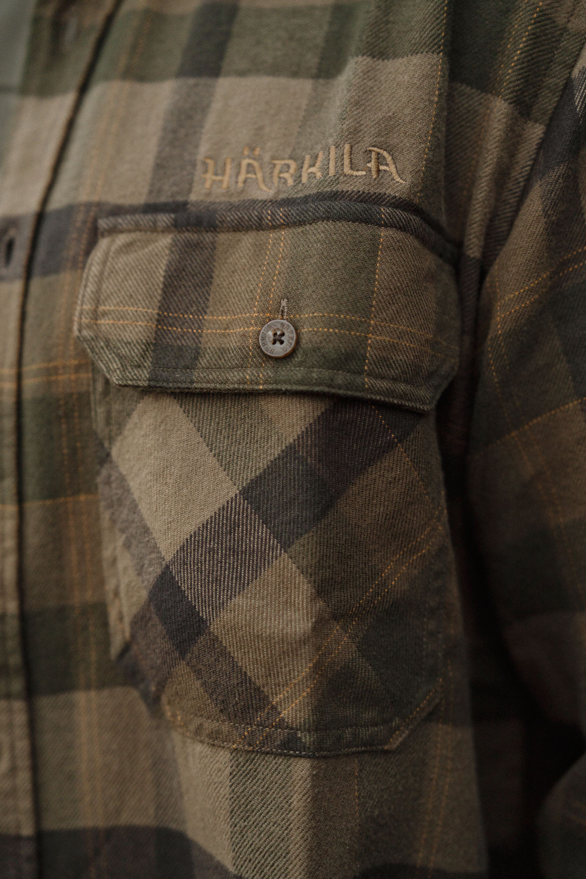 Härkila Asmund L/S camicia caccia uomo beech green check