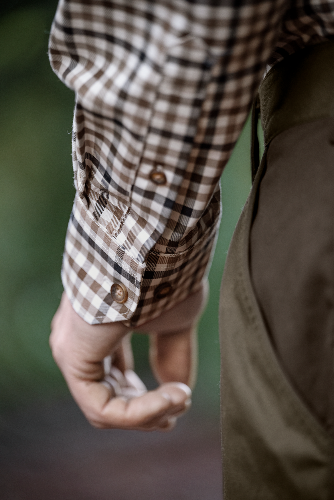 Härkila Milford camicia quadri blue beige check maniche lunghe