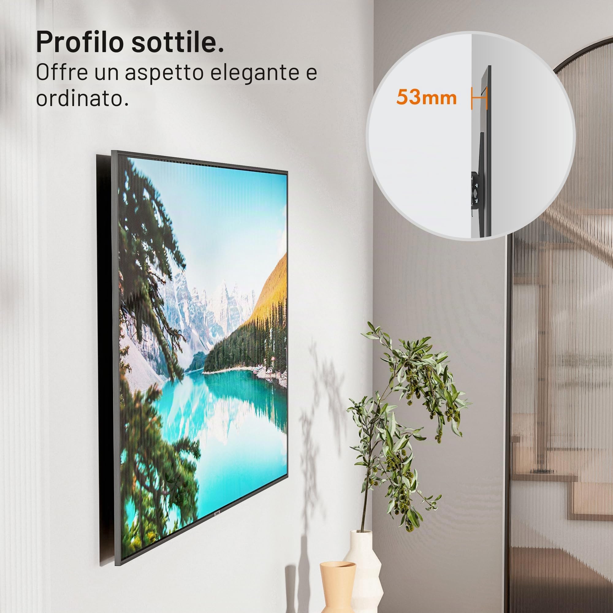 VonHaus 26-60 staffa TV parete inclinabile 45 kg