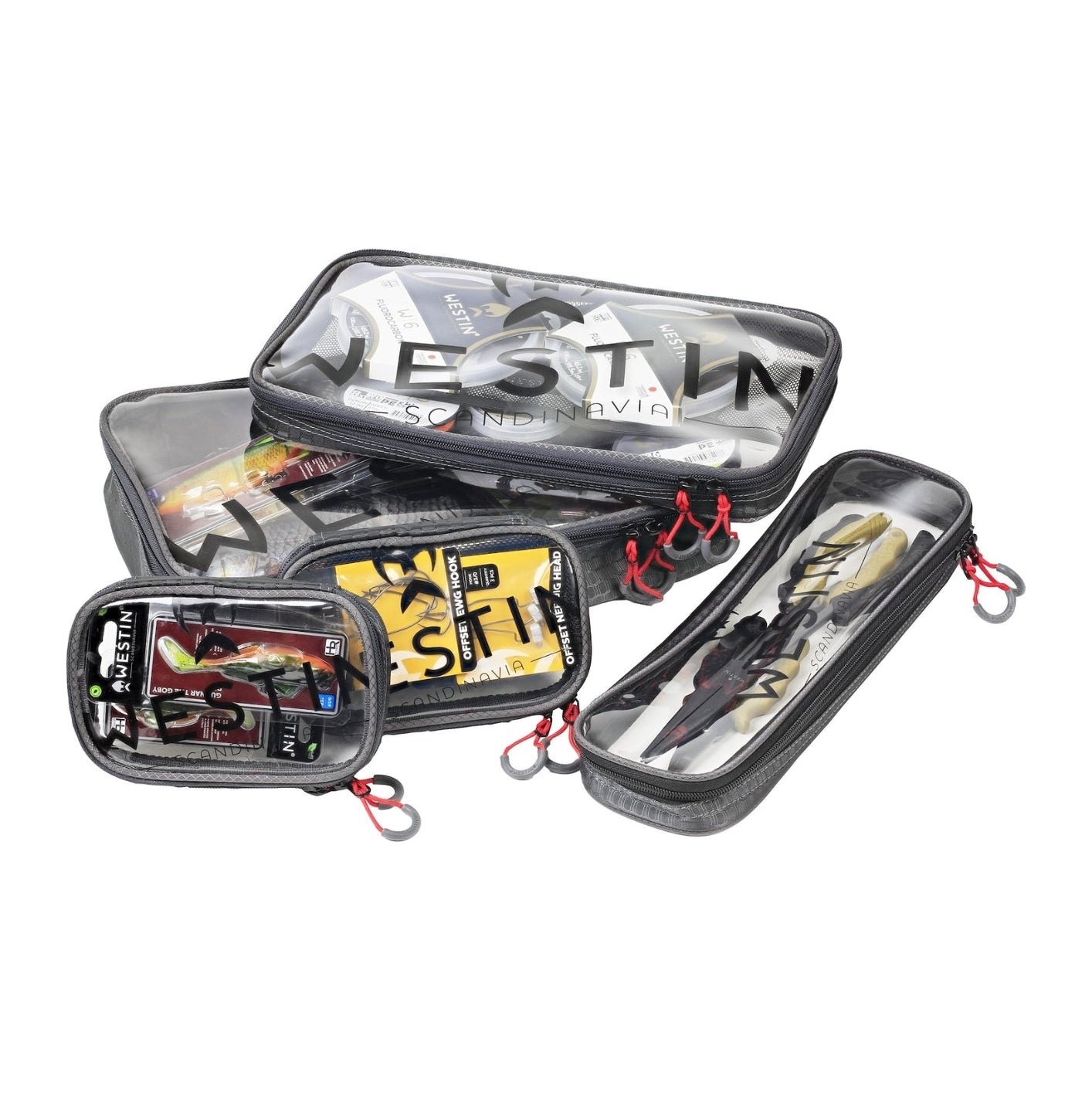 Westin W4 Clear Pouch set astucci pesca 5 pezzi 37 cm